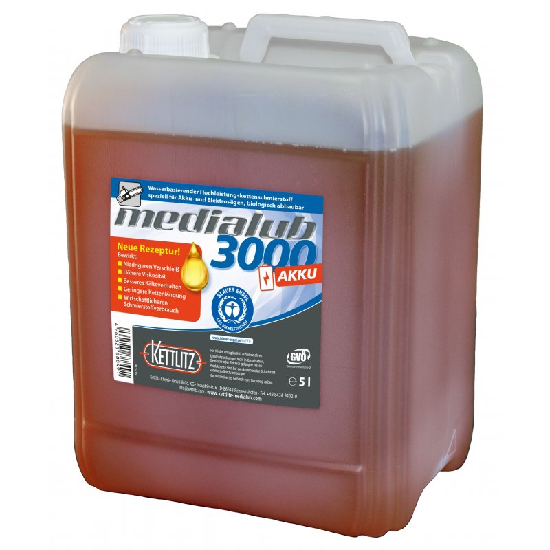 S�geketten�l Medialub 3000 AKKU / Wasserbasierend / 5 Liter
